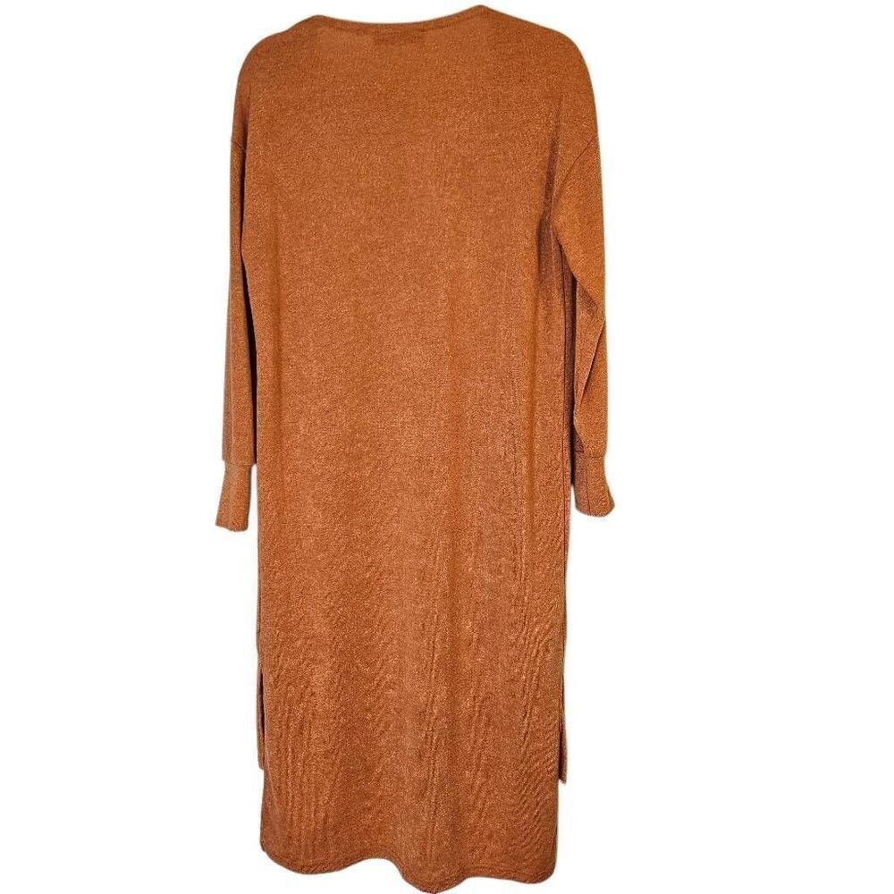 Hibluco long cardigan,  dull orange. Size L. NWT.